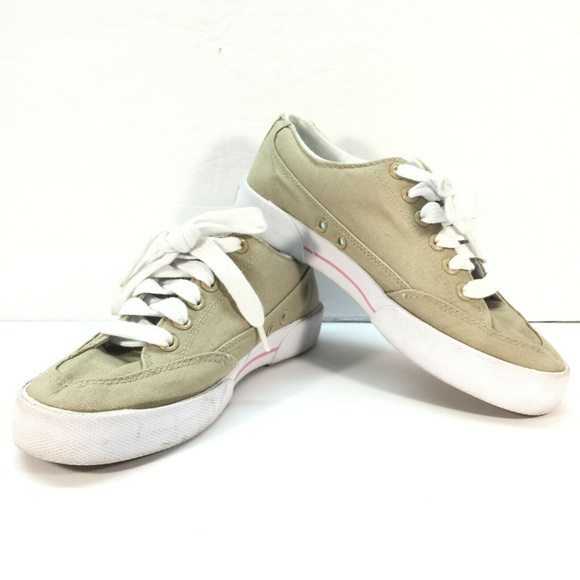 POLO Ralph Lauren Tan Tennis Sneakers Size 6 - Picture 1 of 8